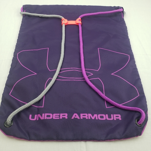Under Armour Ozsee purple sackpack backpack gym bag - Picture 4 of 13